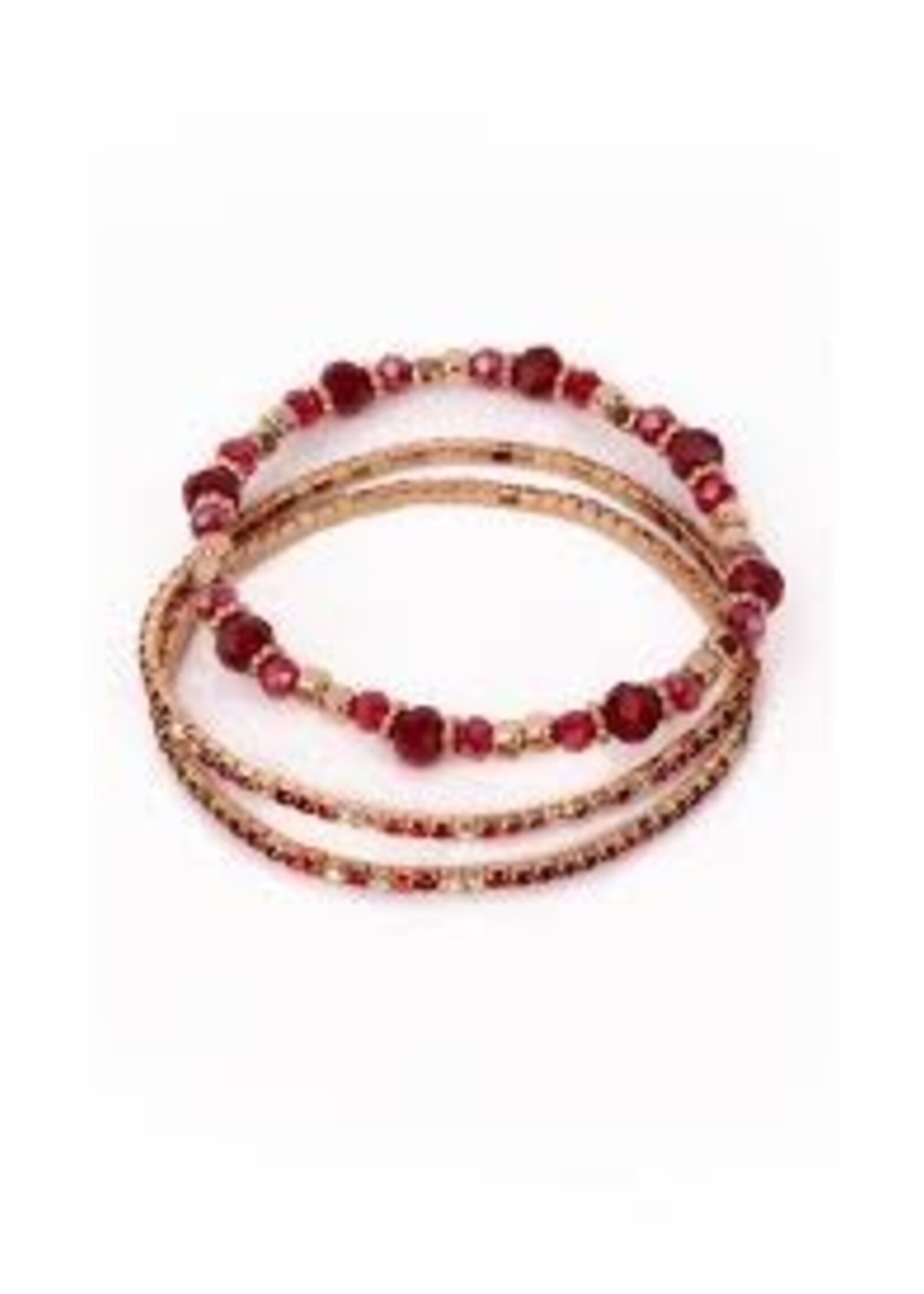 JEWLERY BOUTIQUE RUBY RED BRACELET SET