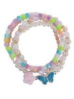 JEWELRY PEARLY BUTTERFLY BRACELET SET