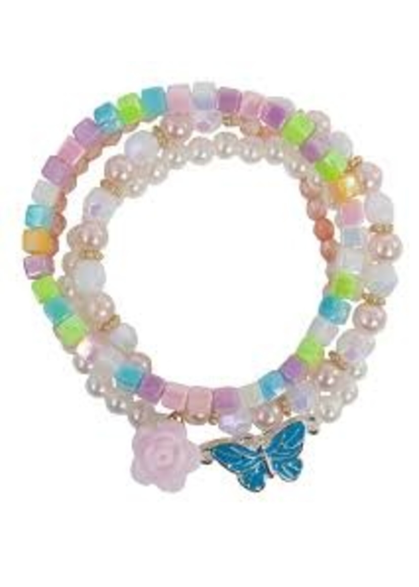 JEWELRY PEARLY BUTTERFLY BRACELET SET