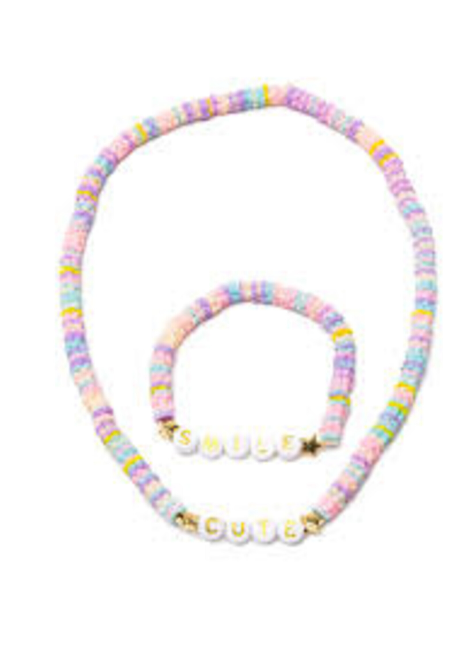 JEWLERY CUTE SMILE NECKLACE AND BRACELET SET