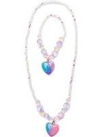 JEWLERY GALAXY HEART NECKLACE AND BRACELET