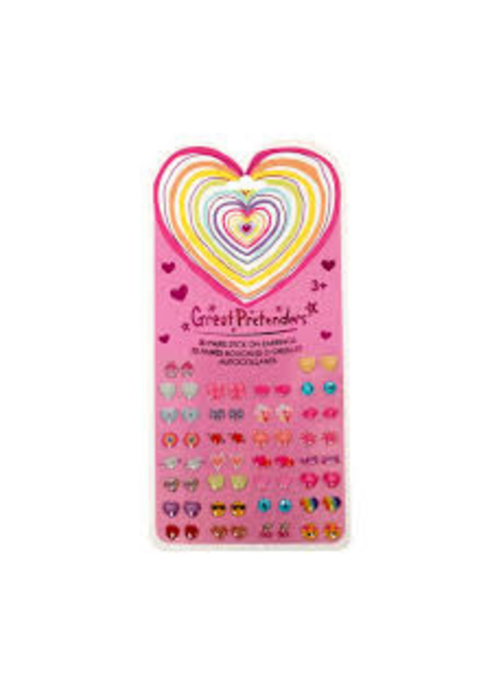 JEWELRY HEART STICKER EARRINGS 30CT