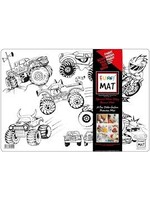 FUNNY MAT MONSTER TRUCKS