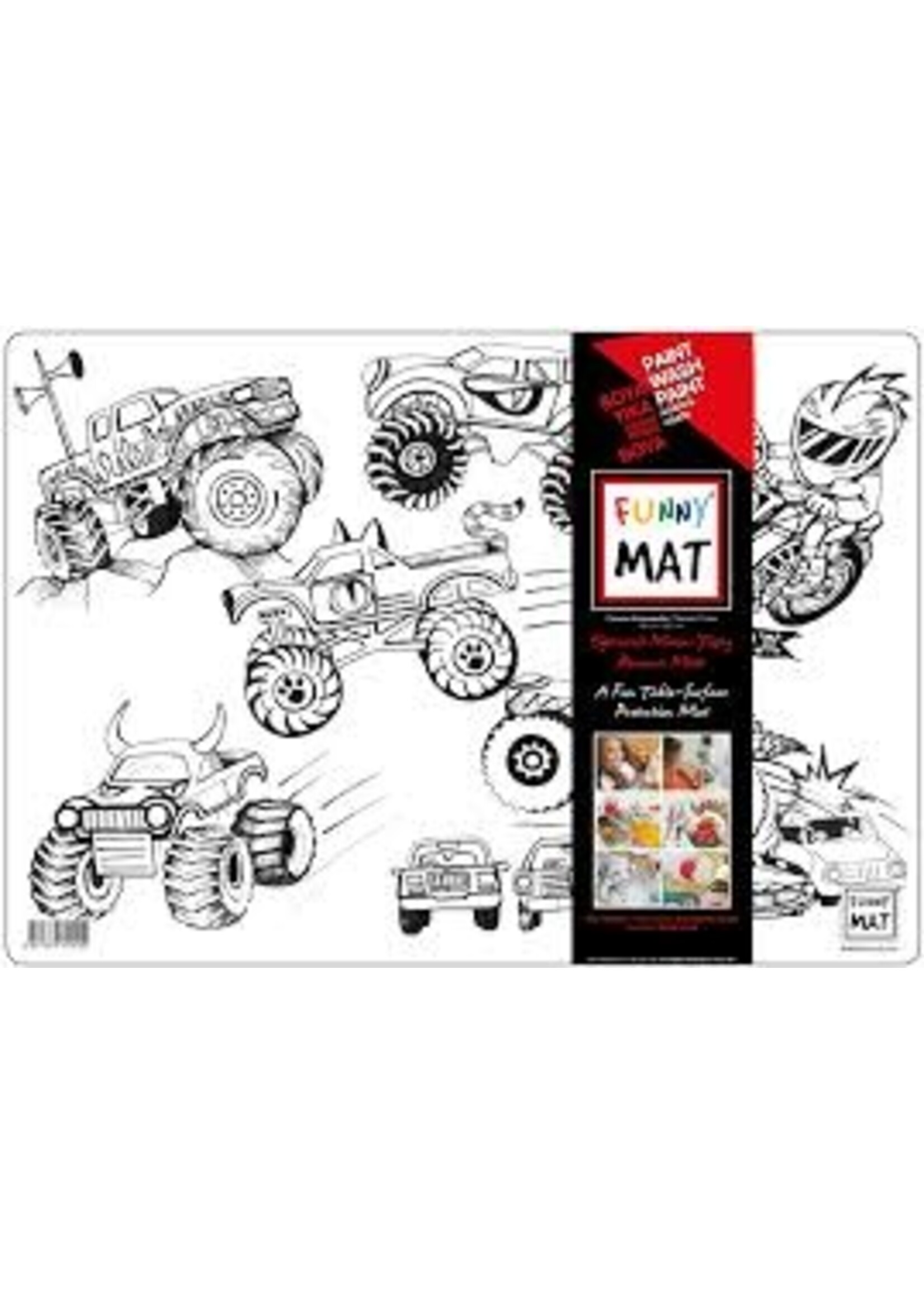 FUNNY MAT MONSTER TRUCKS