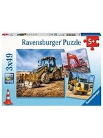 RAVENSBURGER PUZZLE 3X49 PCS DIGGER AT WORK