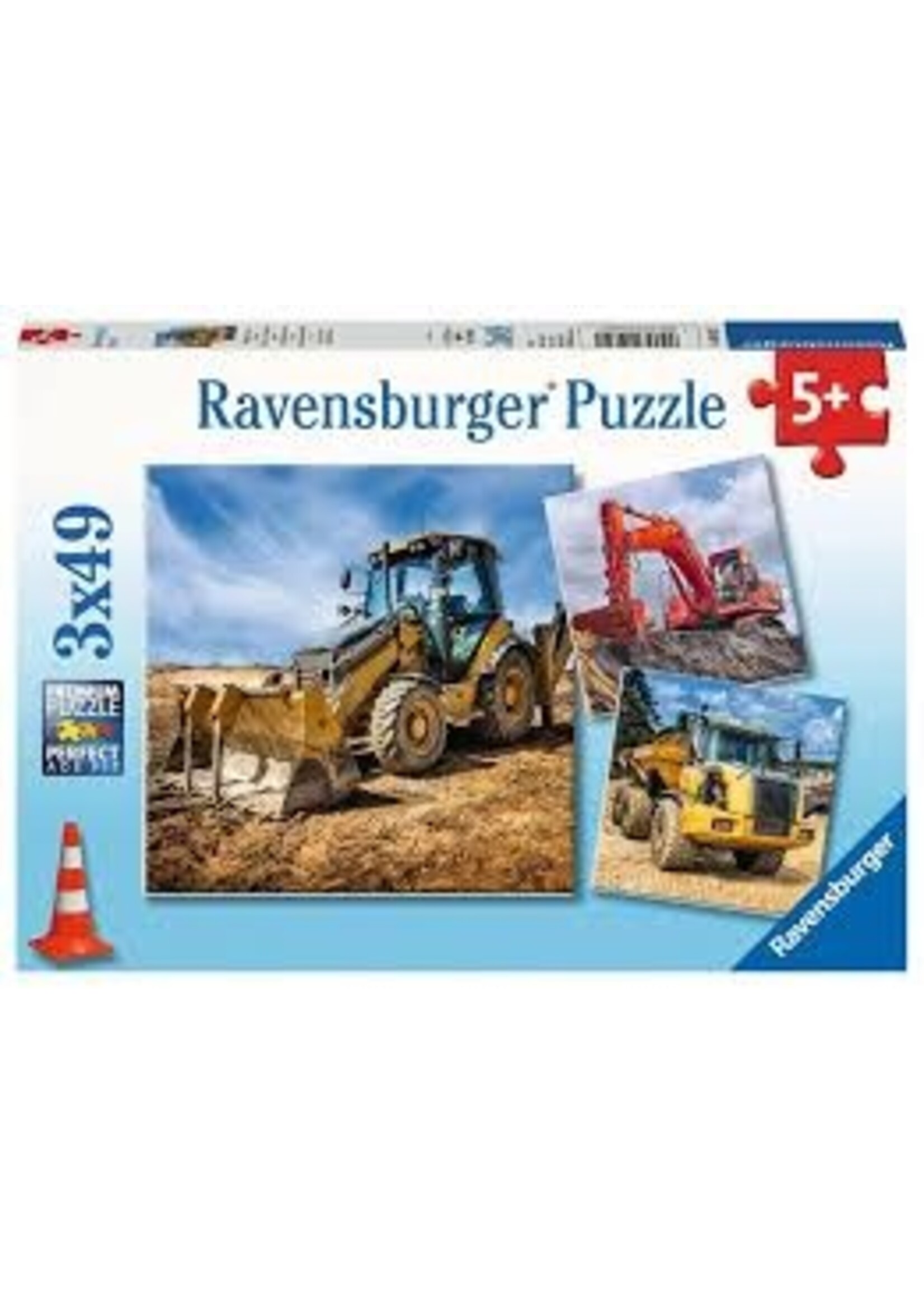 RAVENSBURGER PUZZLE 3X49 PCS DIGGER AT WORK