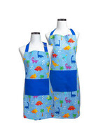 HANDSTAND KITCHEN ADULT AND CHILD APRON SET DINOSAUR