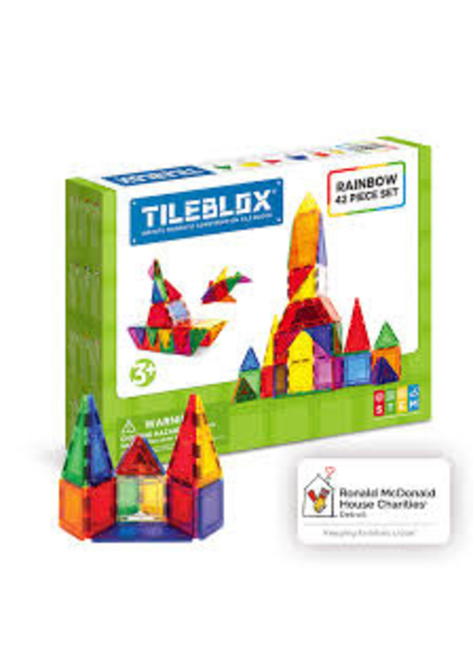 MAGFORMERS TILEBLOX 42 PIECE RAINBOW