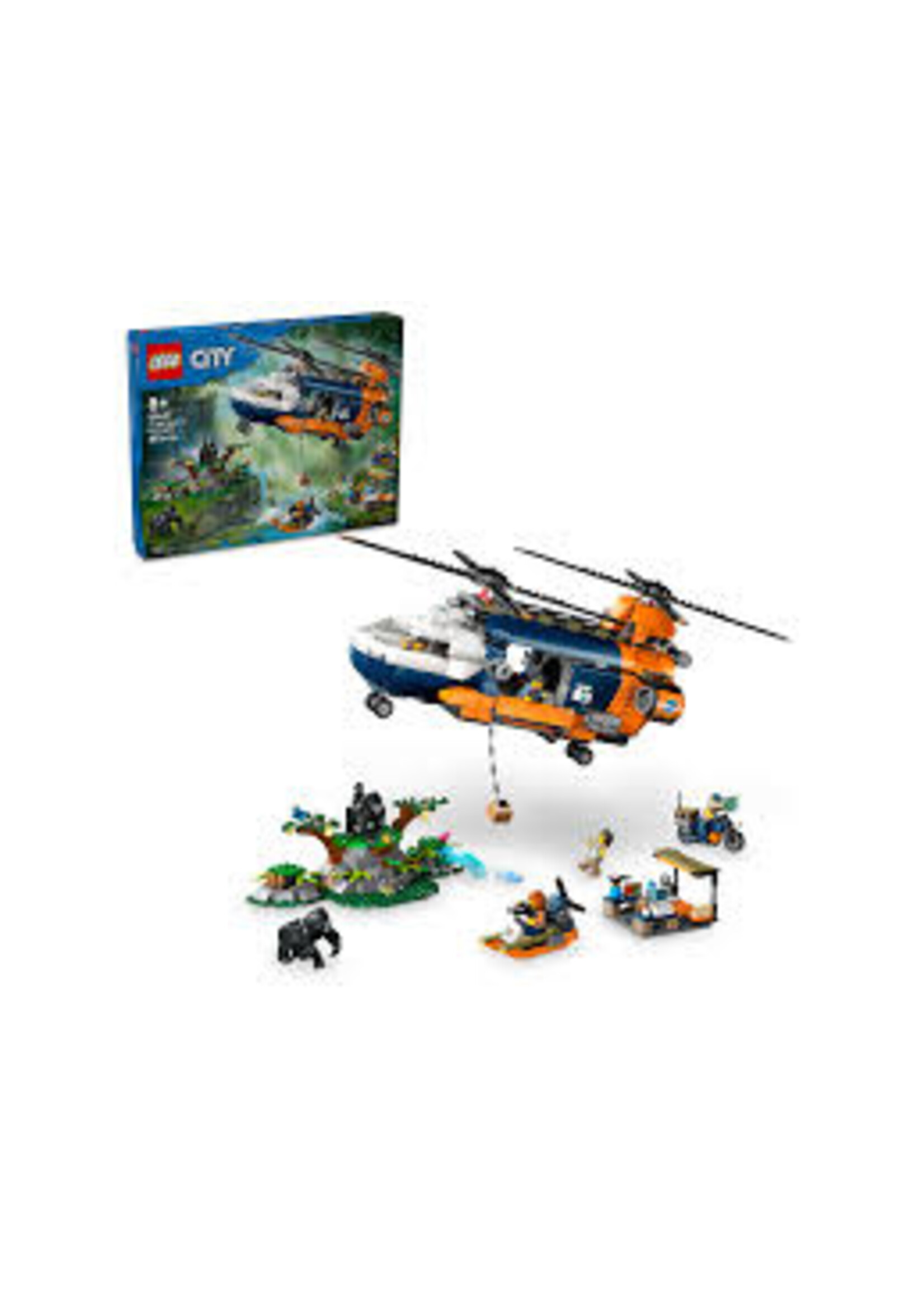 LEGO LEGO JUNGLE EXPLORER HELICOPTER AT BASE CAMP