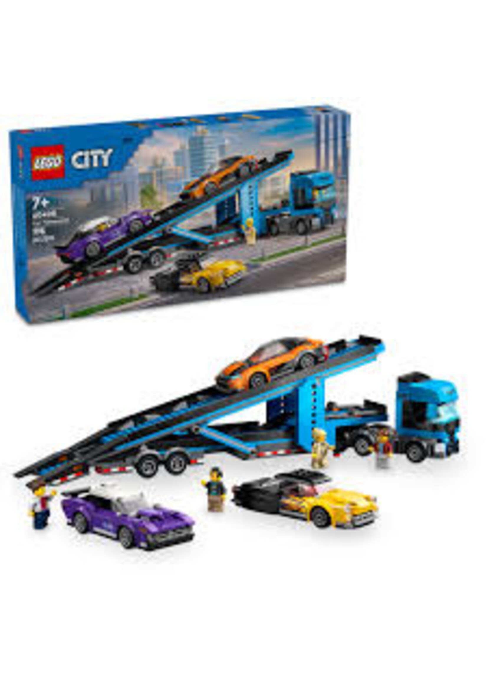 LEGO LEGO CAR TRANSPORTER TRUCK WITH SPORTS CARS