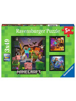 RAVENSBURGER PUZZLE 3X49PC MINECRAFT BIOMES