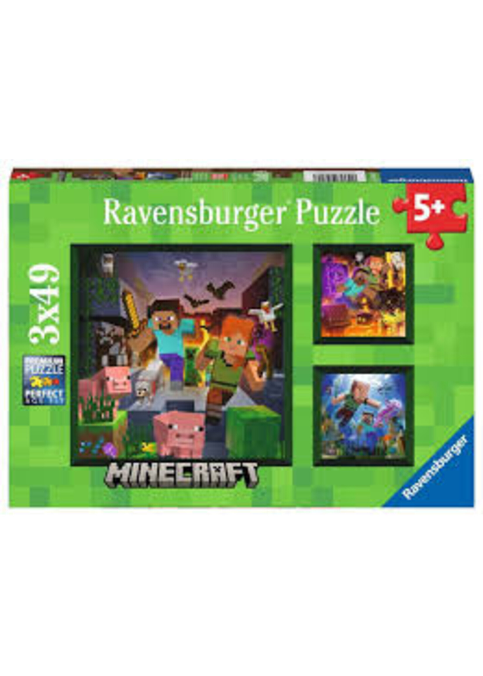 RAVENSBURGER PUZZLE 3X49PC MINECRAFT BIOMES