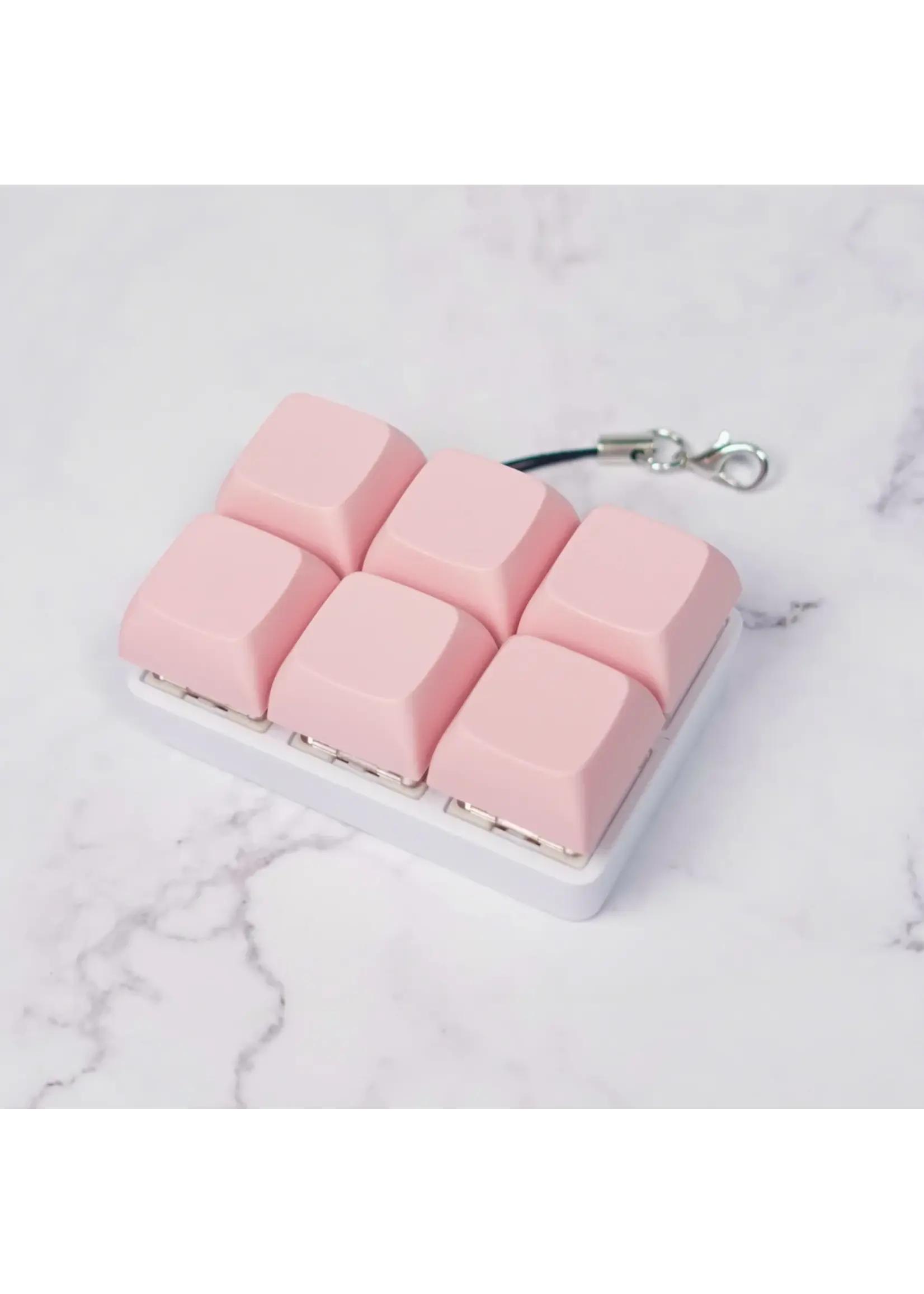 STRUDEL3D KEYBOARD FIDGET 6 KEY PINK CLICKY