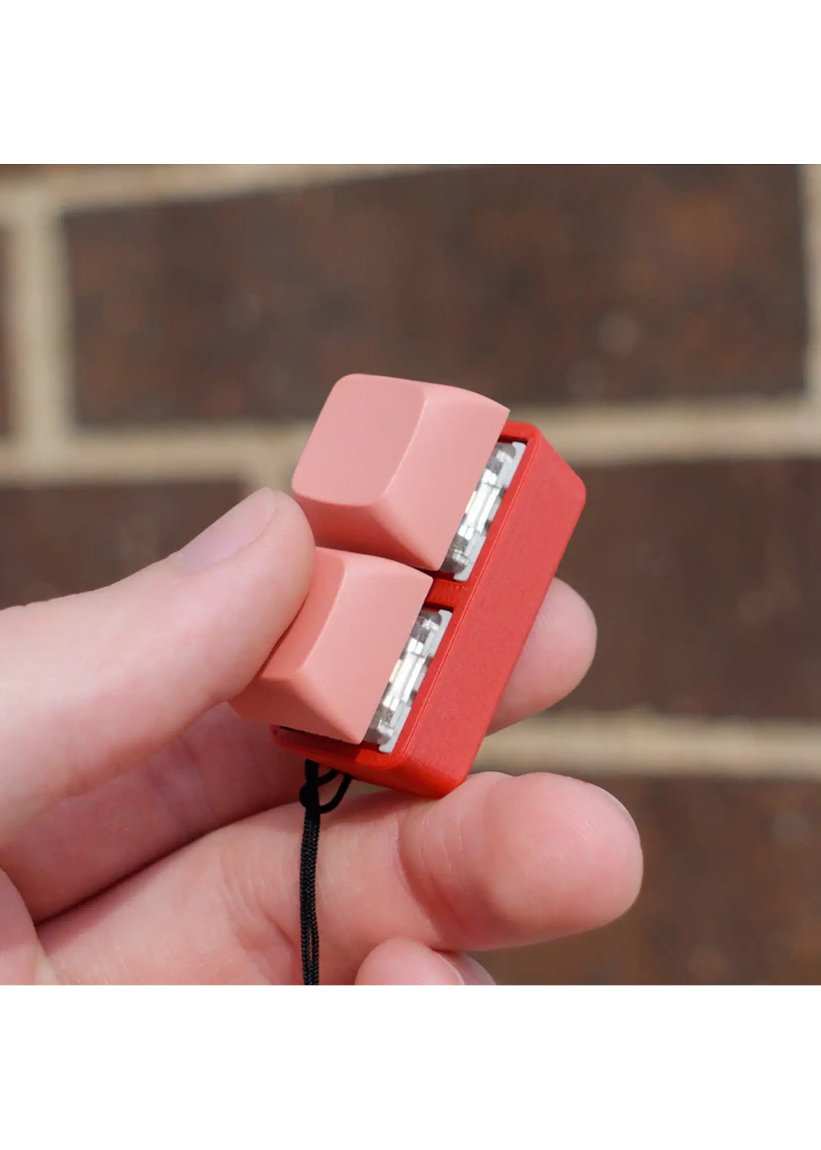 STRUDEL3D KEYBOARD FIDGET TWO TONE RED  CLICKY