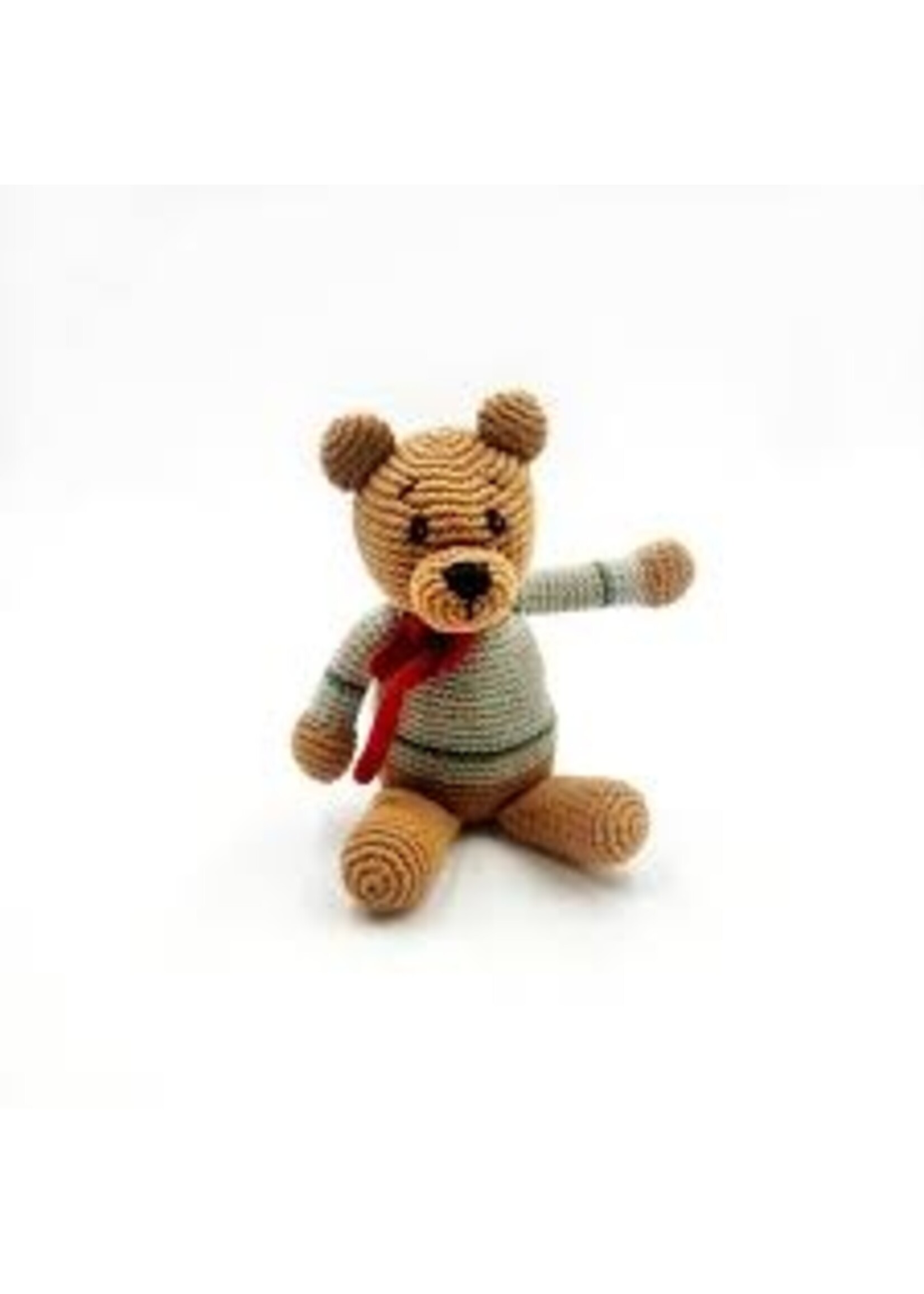 PEBBLE PLUSH TEDDY BEAR RATTLE PEBBLE