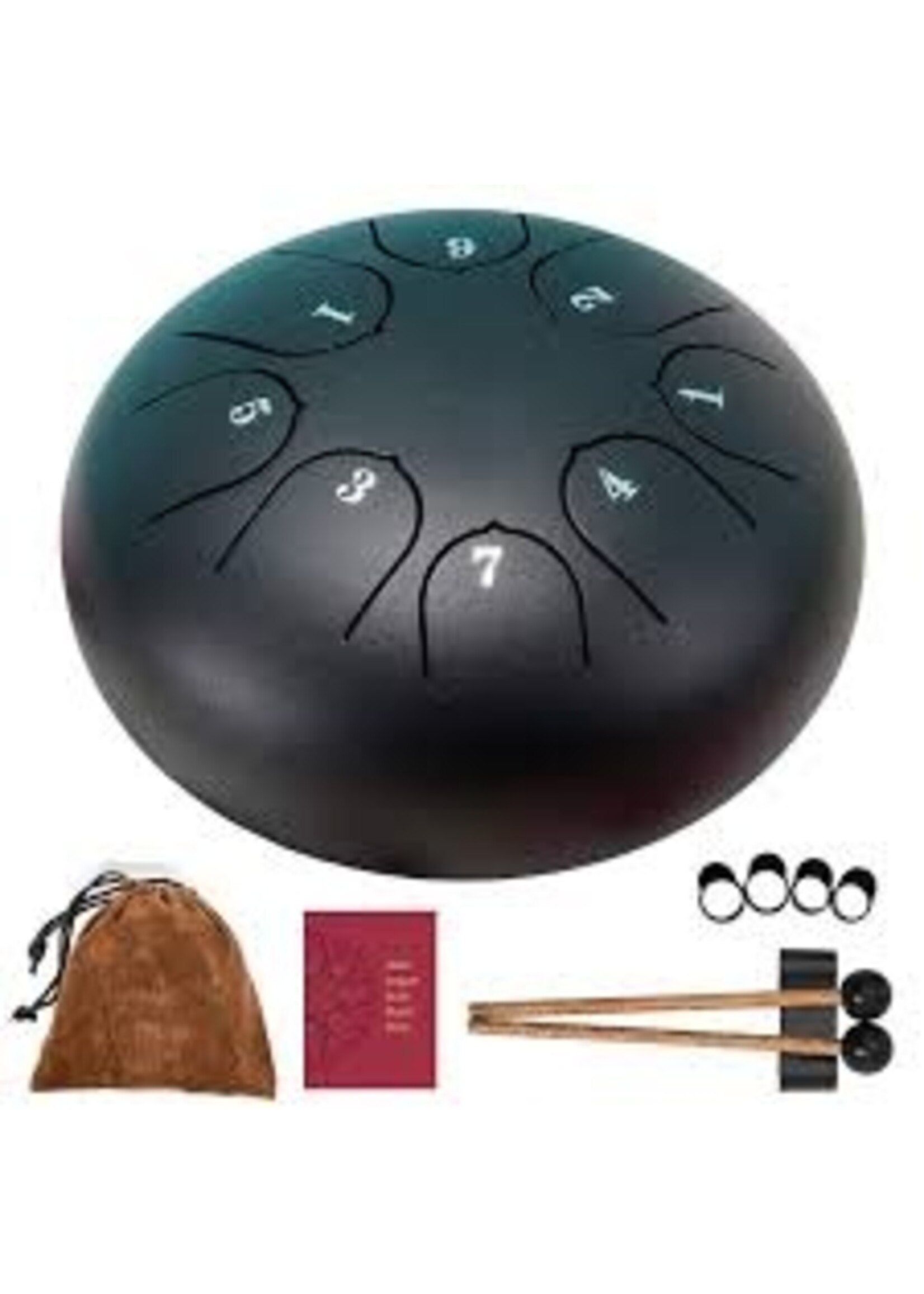 AMAHI AMAHI STEEL TONGUE DRUM 8" BLACK