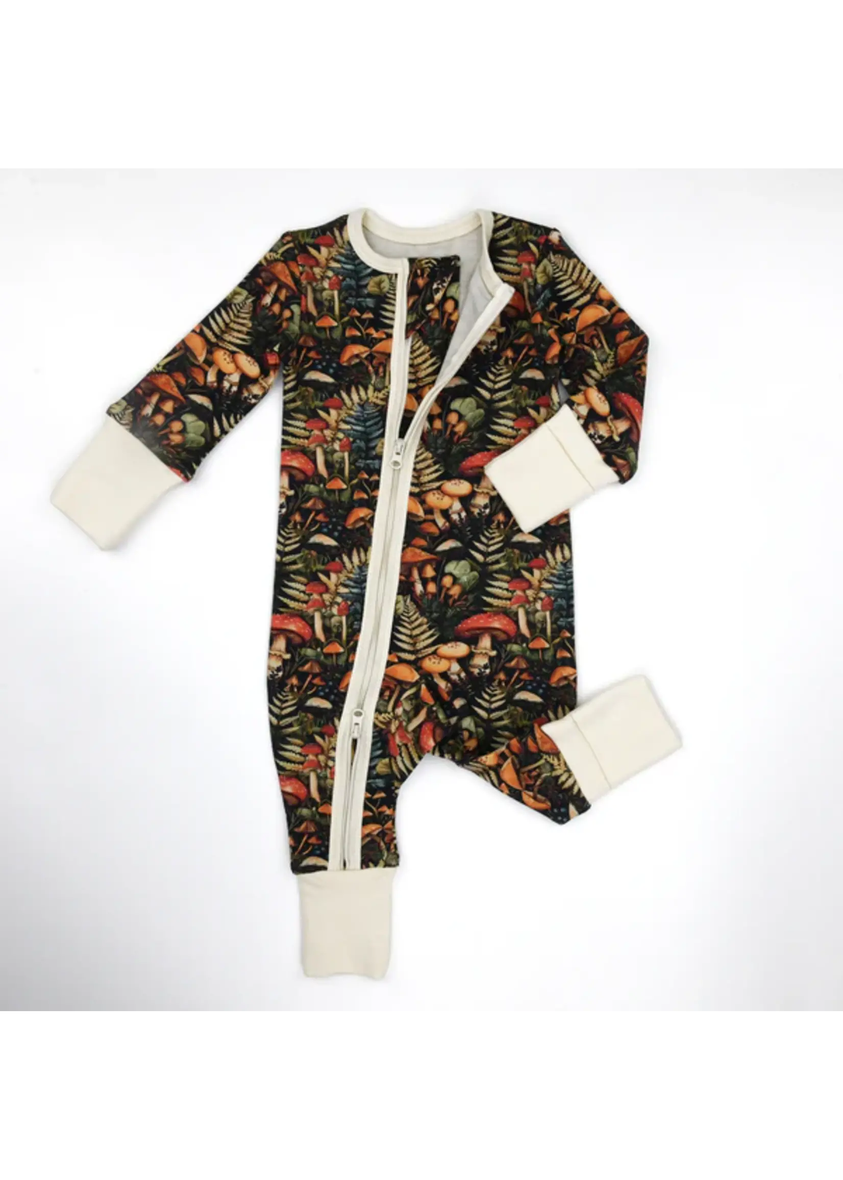 EARTHY BABY PAJAMAS 2-WAY ZIP YARROW 9-12M