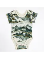 EARTHY SHORT SLEEVE BABY BODYSUIT TETON 0-3M