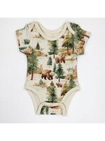 EARTHY SHORT SLEEVE BABY BODYSUIT BODHI 9-12M