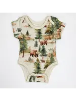 EARTHY SHORT SLEEVE BABY BODYSUIT BODHI 6-9M