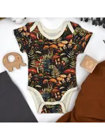 EARTHY SHORT SLEEVE BABY BODYSUIT YARROW 0-3M