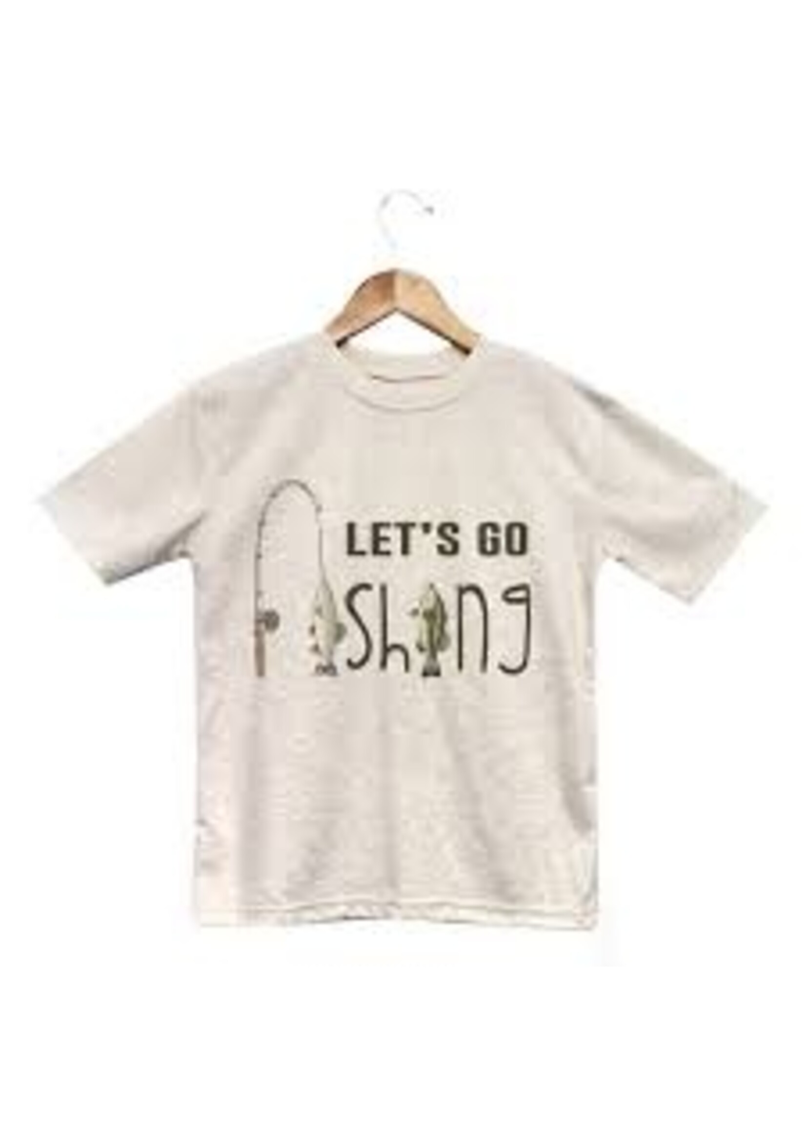 BAREFOOT BABY SHIRT LETS GO FISHING 2T