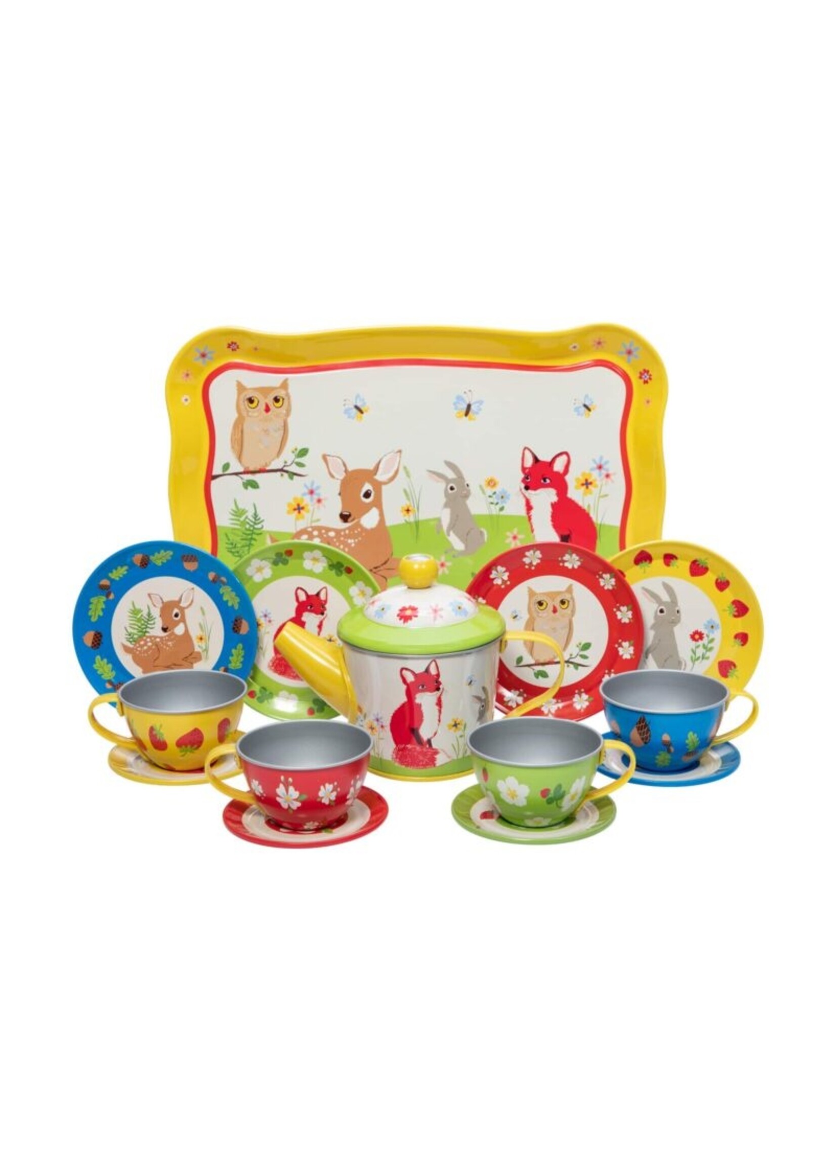 SCHYLLING SC FOREST FRIENDS TIN TEA SET