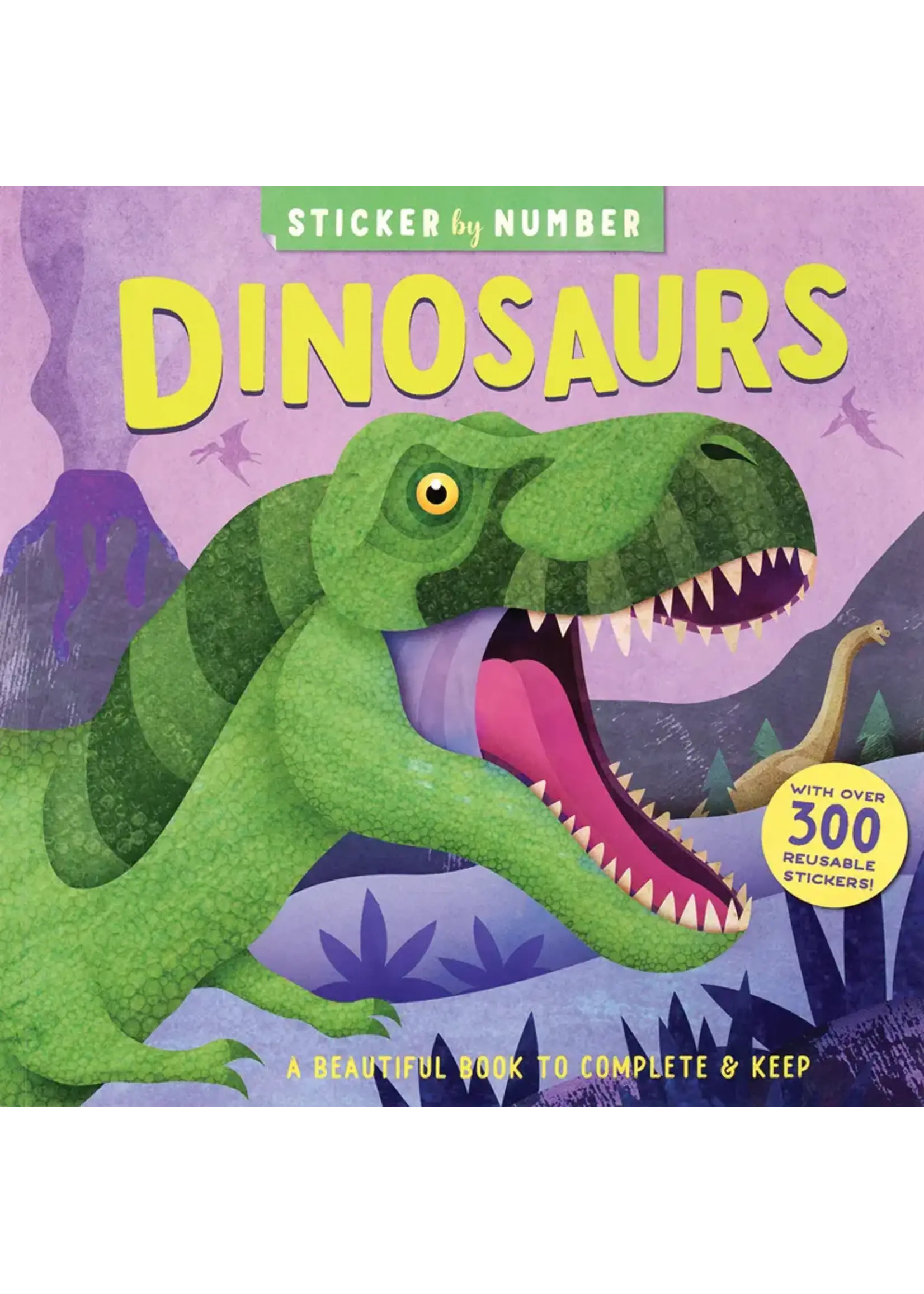 BOOK DINOSAURS STICKER BY NUMBER