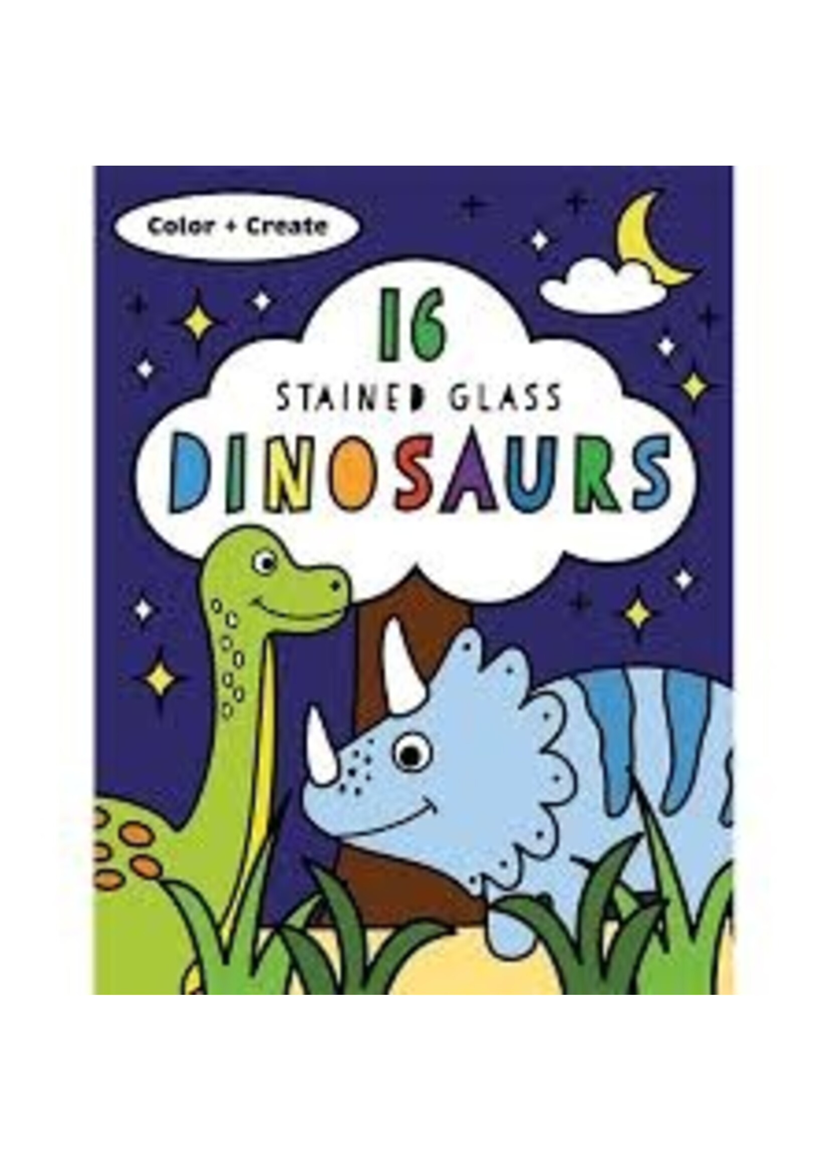 BOOK STAINED GLASS DINOSAURS
