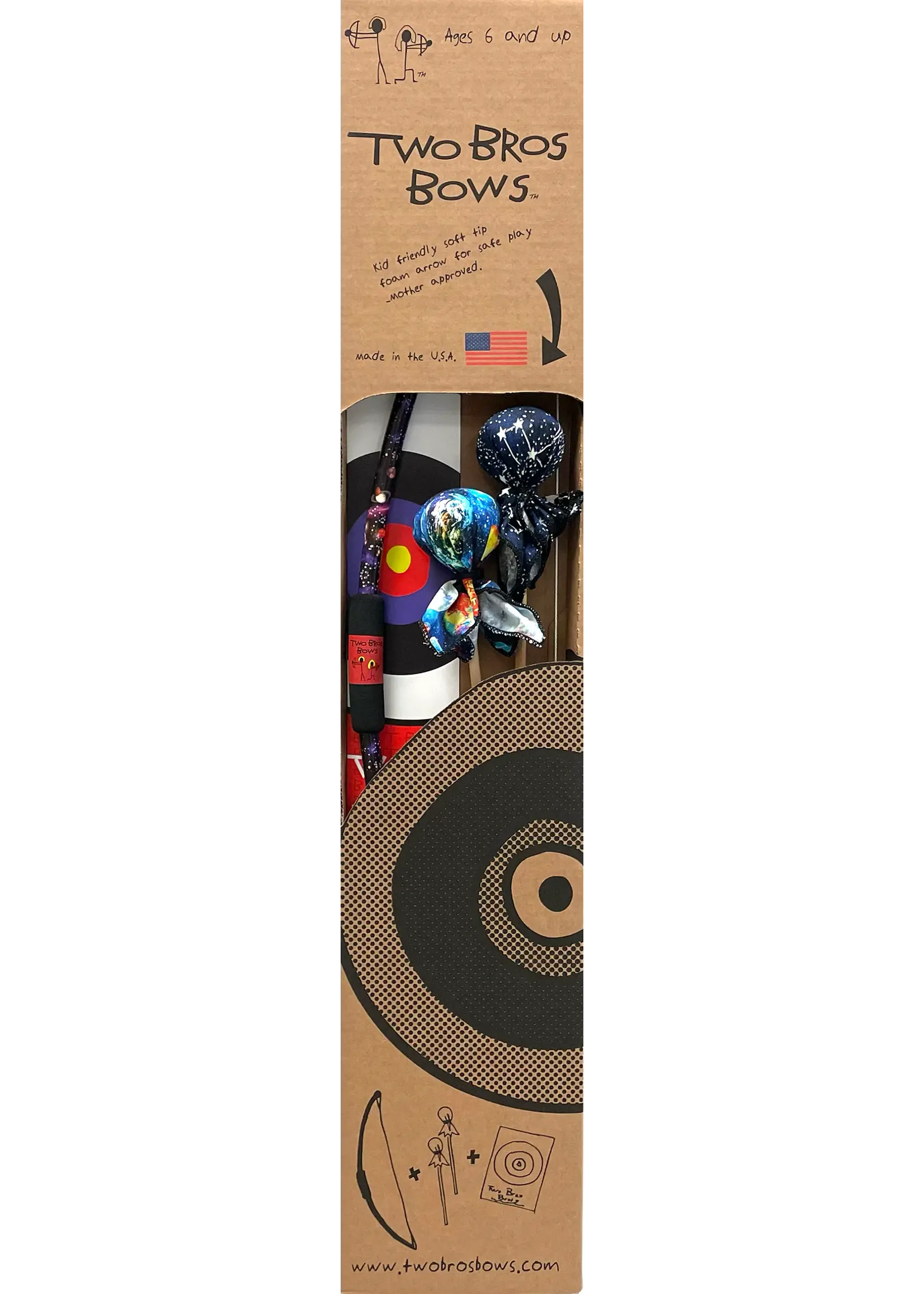 TWO BROS BOWS GLOW IN THE DARK GALAXY BOW