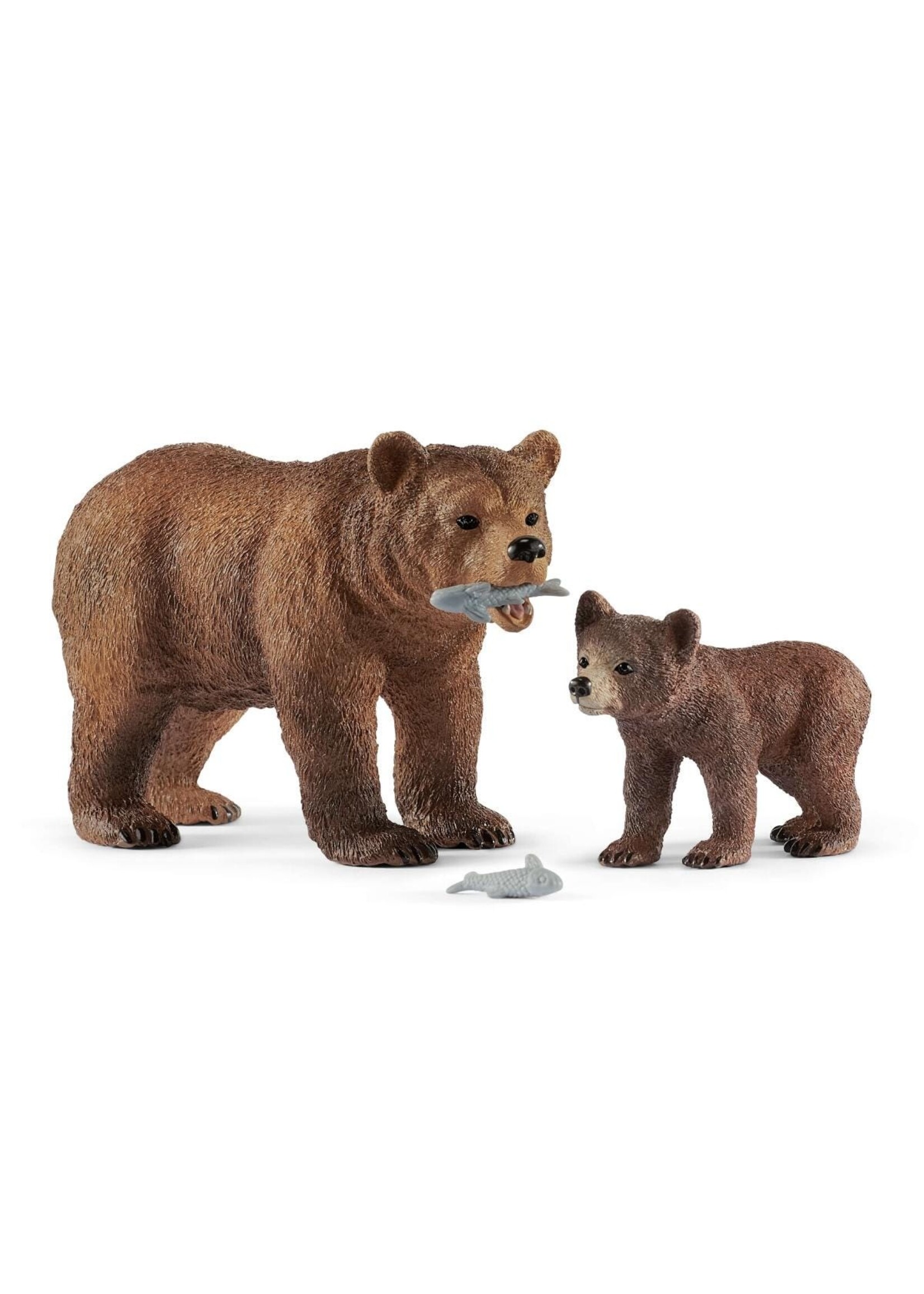 SCHLEICH SCHLEICH GRIZZLY BEAR MOTHER WITH CUB