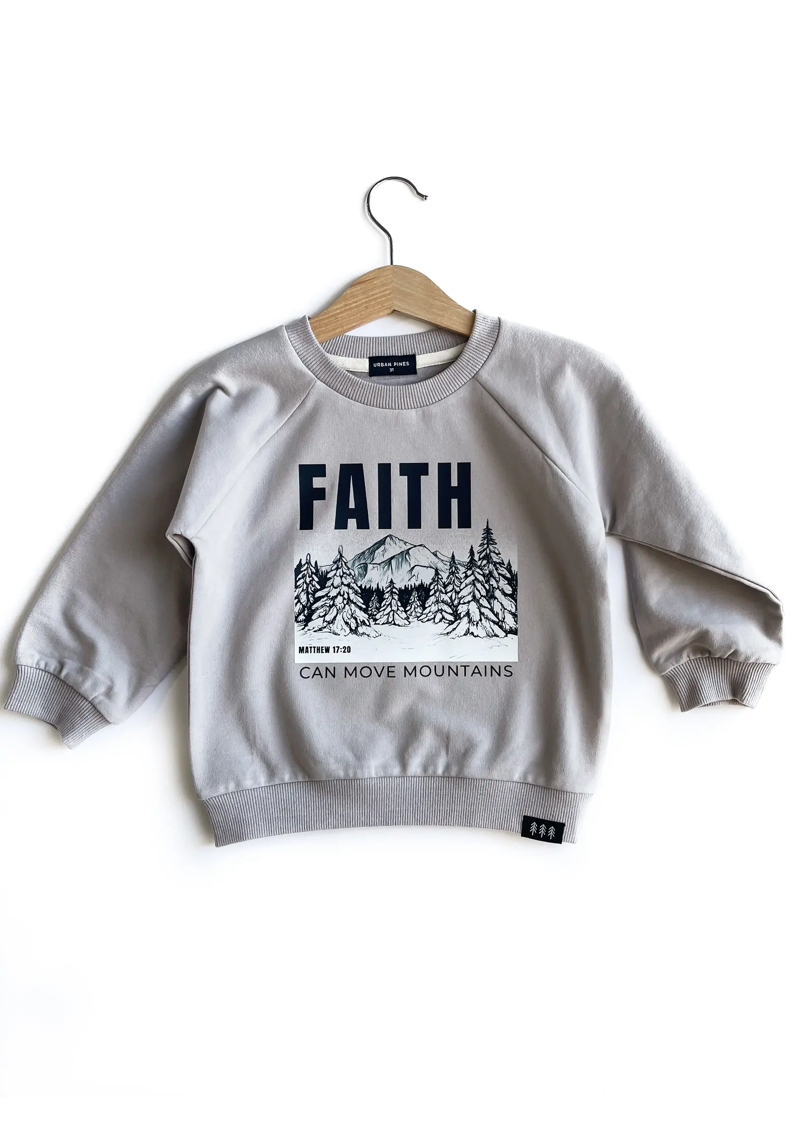 URBAN PINES LONG SLEEVE FAITH CAN MOVE MOUNTAINS 2T