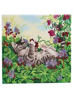 CRYSTAL ART PLAYFUL CAT