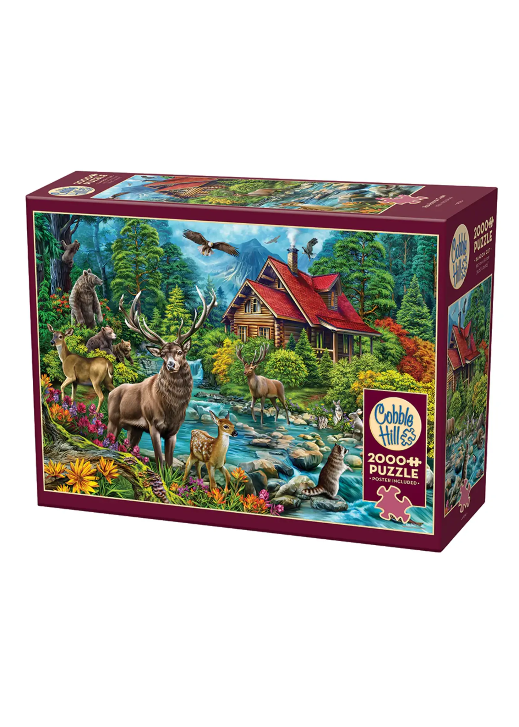 PUZZLE 2000 PCS RED ROOFED CABIN