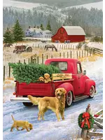 PUZZLE TRAY RED TRUCK FARM