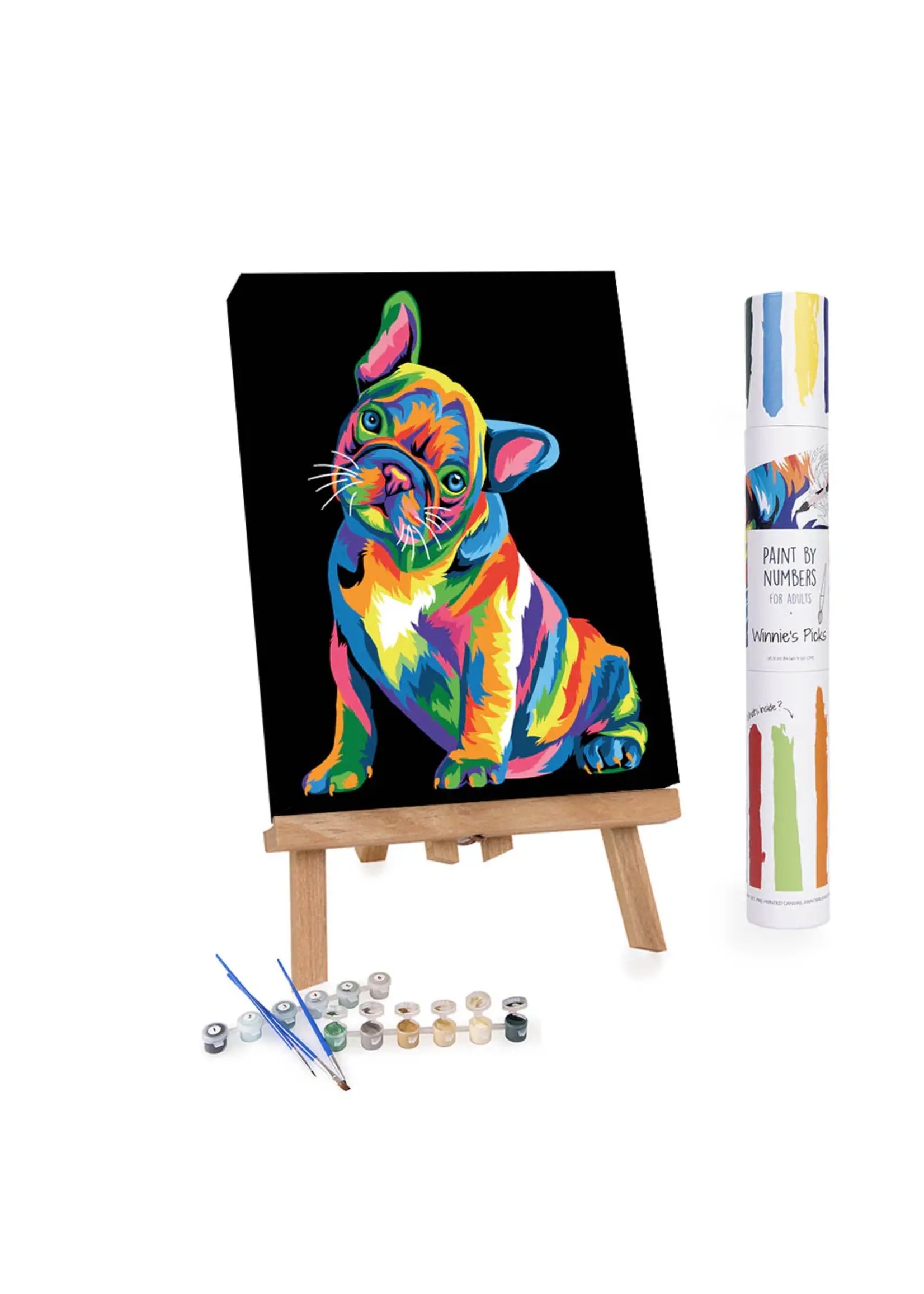 WINNIES PICKS PAINT BY NUMBER COLORFUL FRENCH BULLDOG