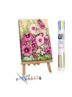 WINNIES PICKS PAINT BY NUMBER HOLLYHOCKS IN EVENING GLOW