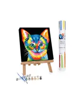WINNIES PICKS PAINT BY NUMBER COLORFUL KITTEN