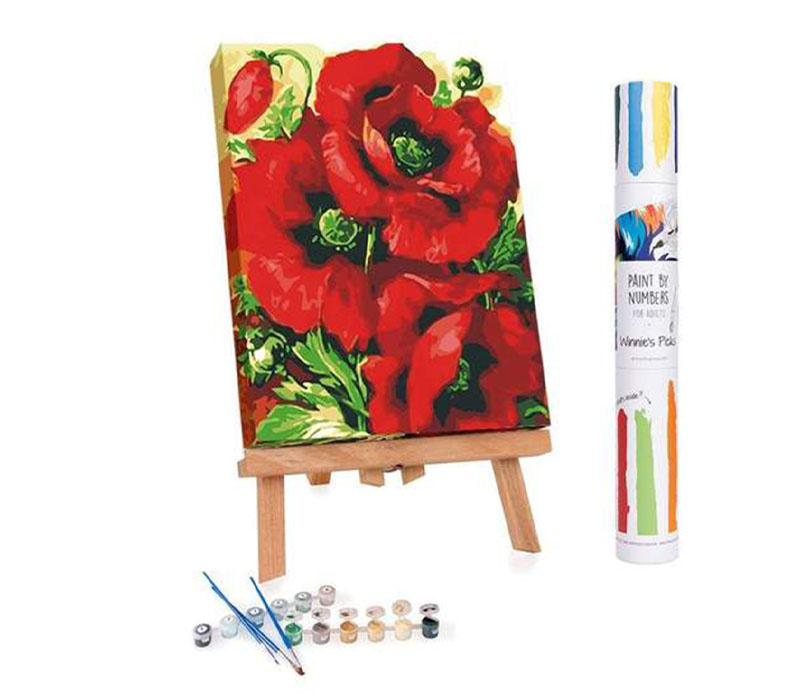 PAINT BY NUMBER POPPIES