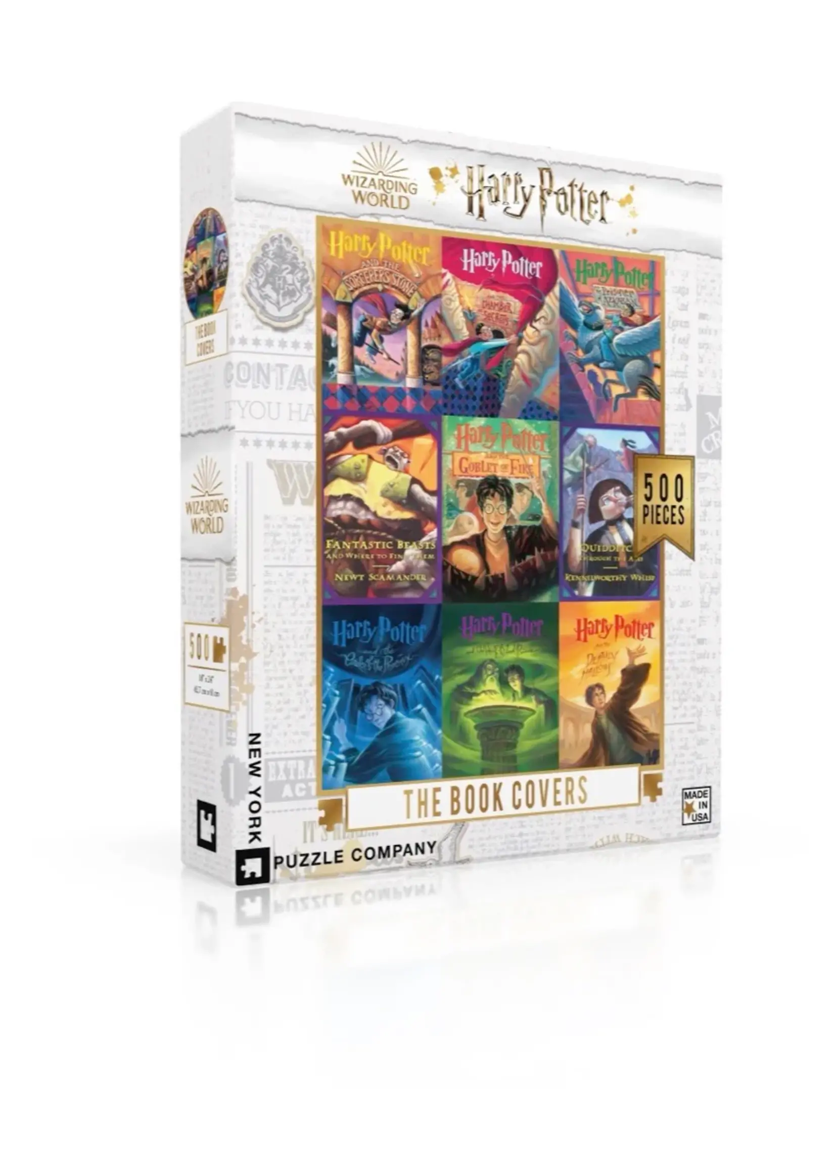 NEW YORK PUZZLE COMPANY PUZZLE 500 PCS THE BOOK COVERS HARRY POTTER