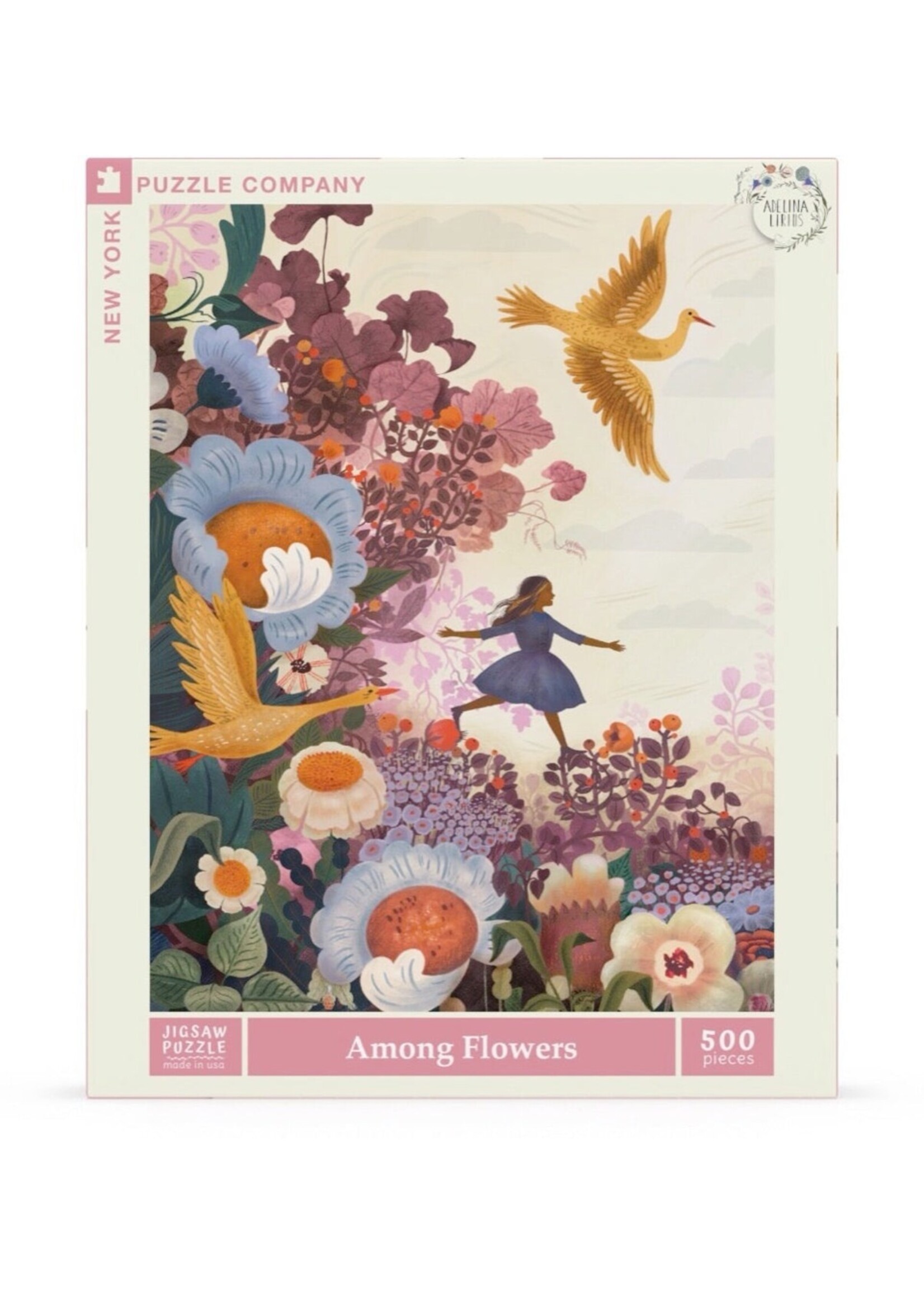 NEW YORK PUZZLE COMPANY PUZZLE 500 PCS AMONG FLOWERS