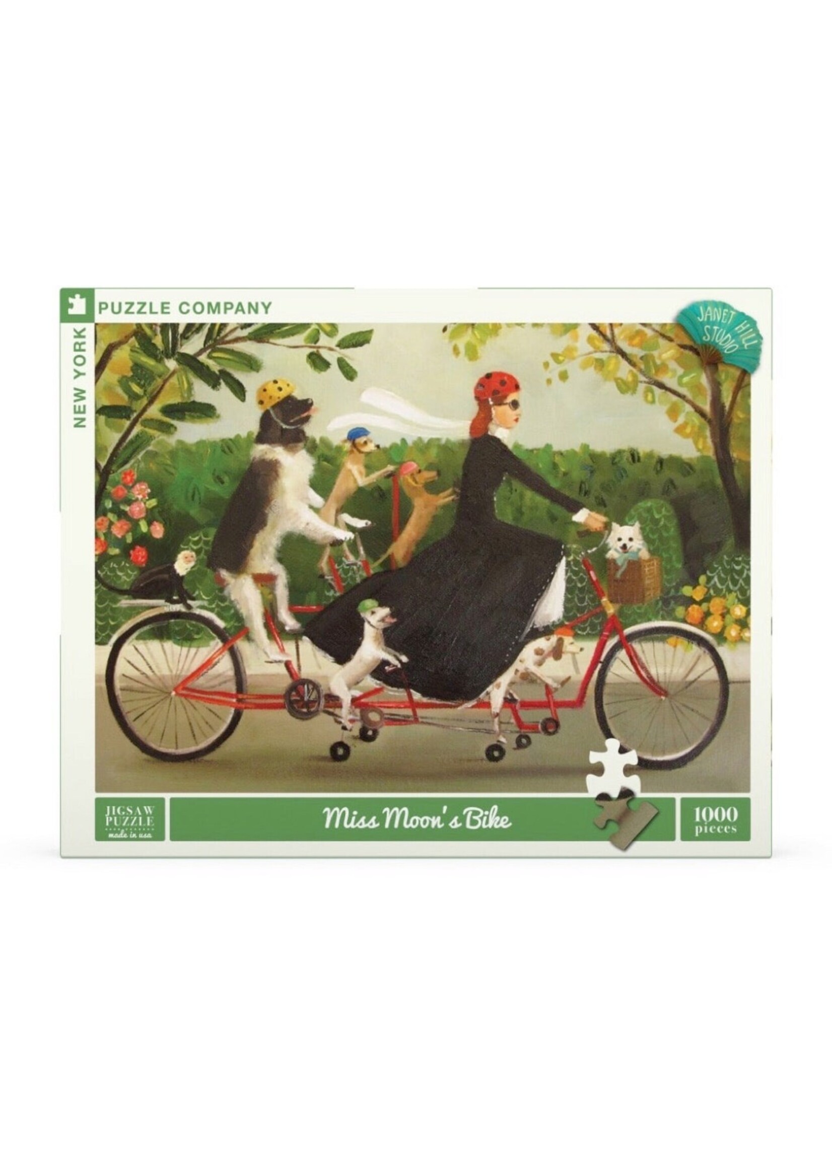 NEW YORK PUZZLE COMPANY PUZZLE 1000 PCS MISS MOON'S BIKE