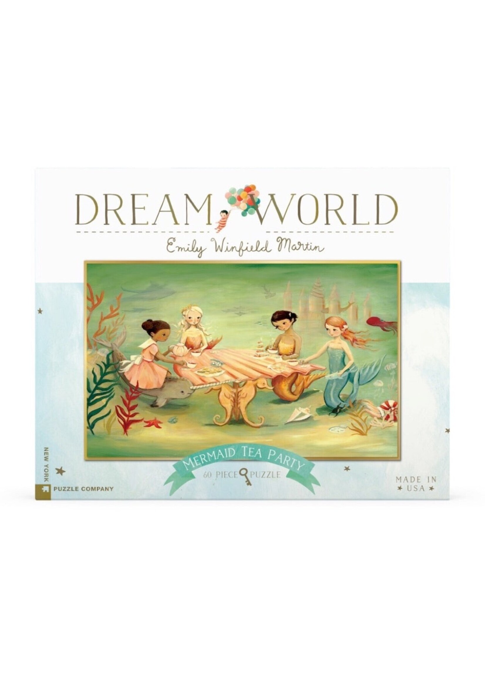 NEW YORK PUZZLE COMPANY PUZZLE 60 PCS MERMAID TEA PARTY