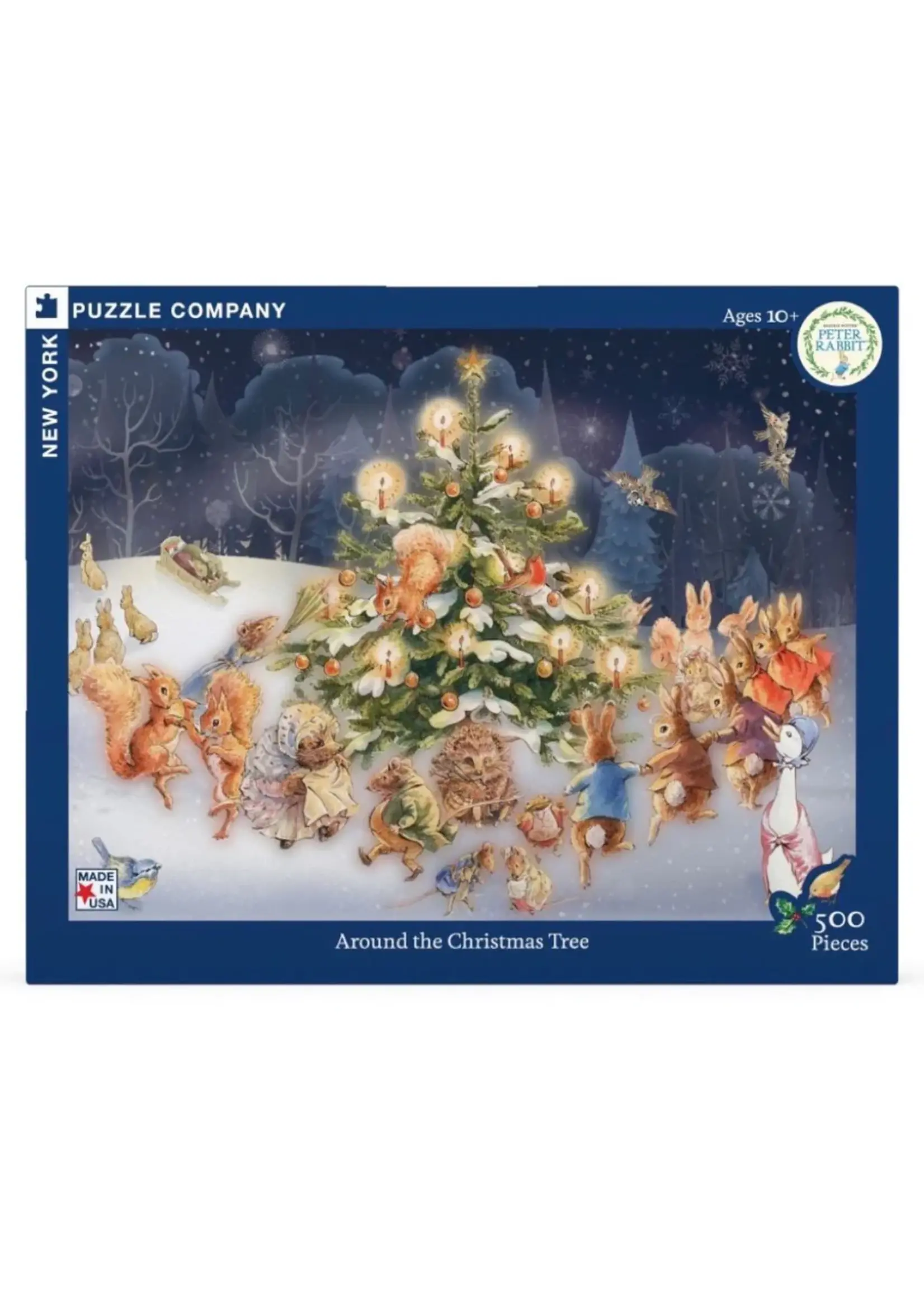 NEW YORK PUZZLE COMPANY PUZZLE 500 PCS AROUND THE CHRISTMAS TREE