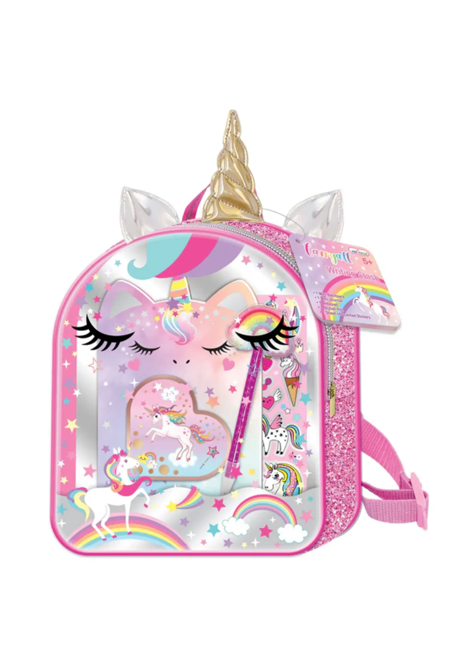 HOT FOCUS CARRYALL WRITING STASH UNICORN BACKPACK