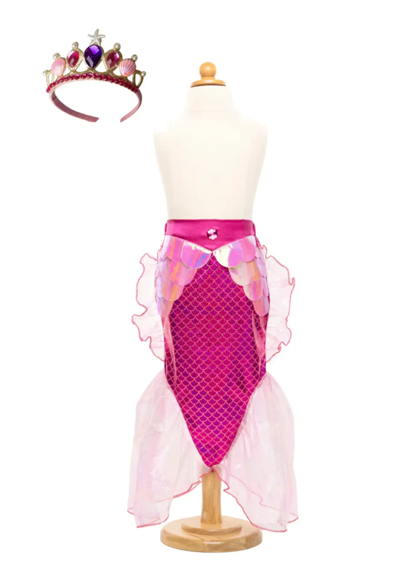 DRESS UP PINK MERMAID GLIMMER SKIRT W/ TIARA 5-6