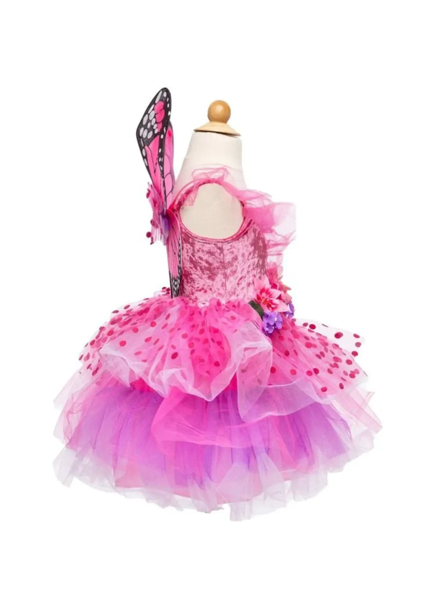 DRESS UP FAIRY BLOOMS DELUXE DRESS  & WINGS PINK 5-6