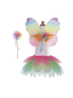 DRESS UP NEON RAINBOW SKIRT AND WINGS 4-6