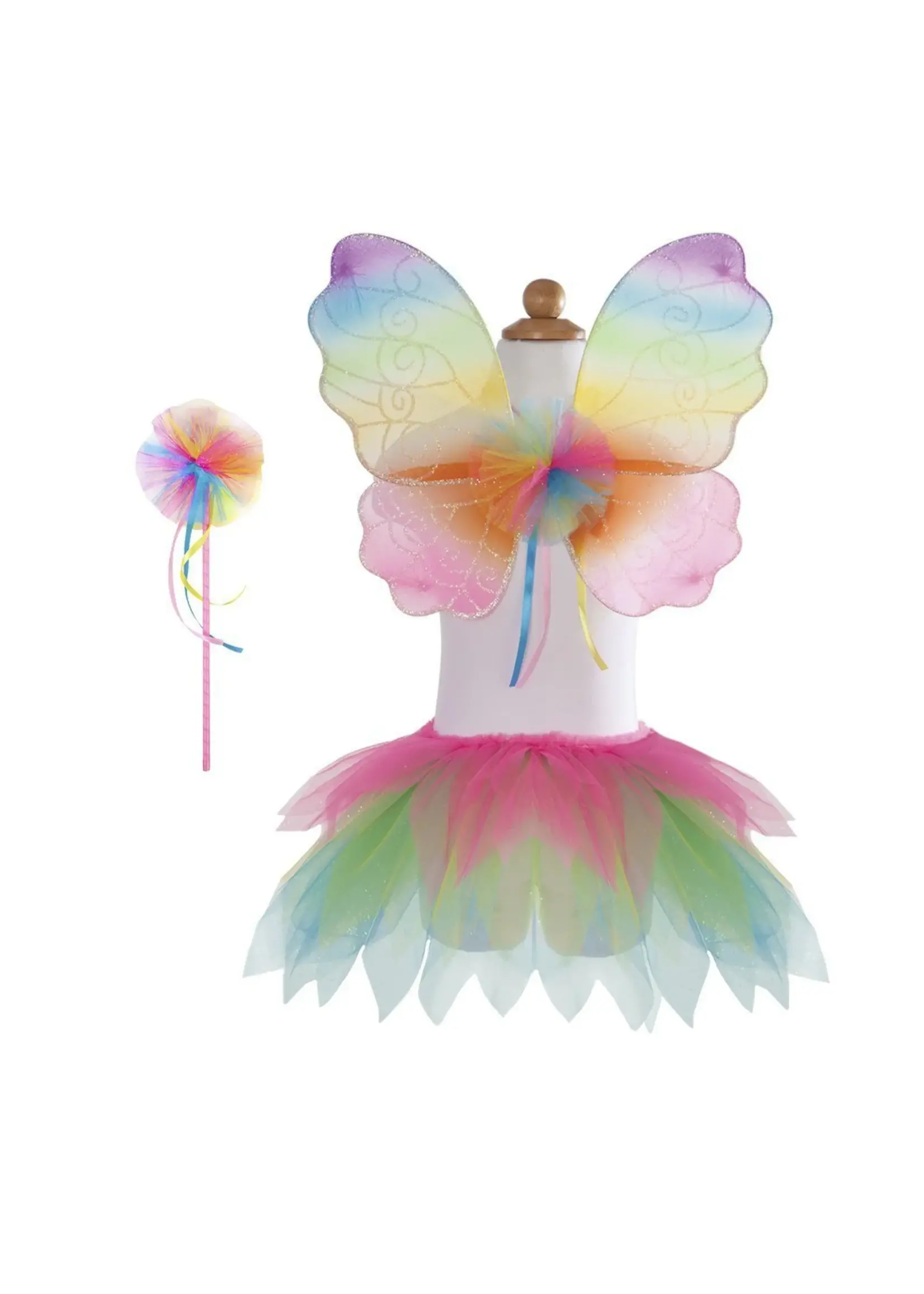 DRESS UP NEON RAINBOW SKIRT AND WINGS 4-6