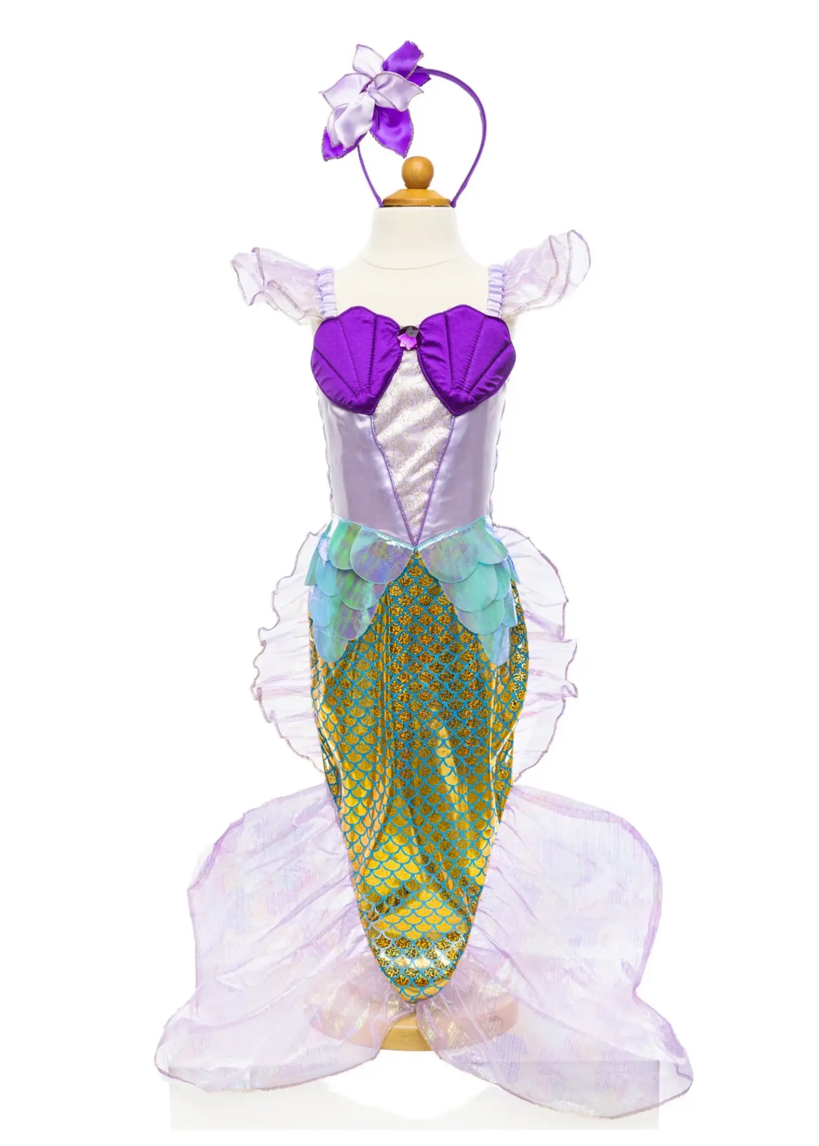 DRESS UP LILAC MERMAID DRESS & HEADBAND 5-6